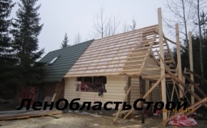 Увеличение площади деревянного дома при помощи пристройки