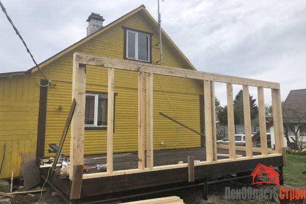 Увеличение площади деревянного дома